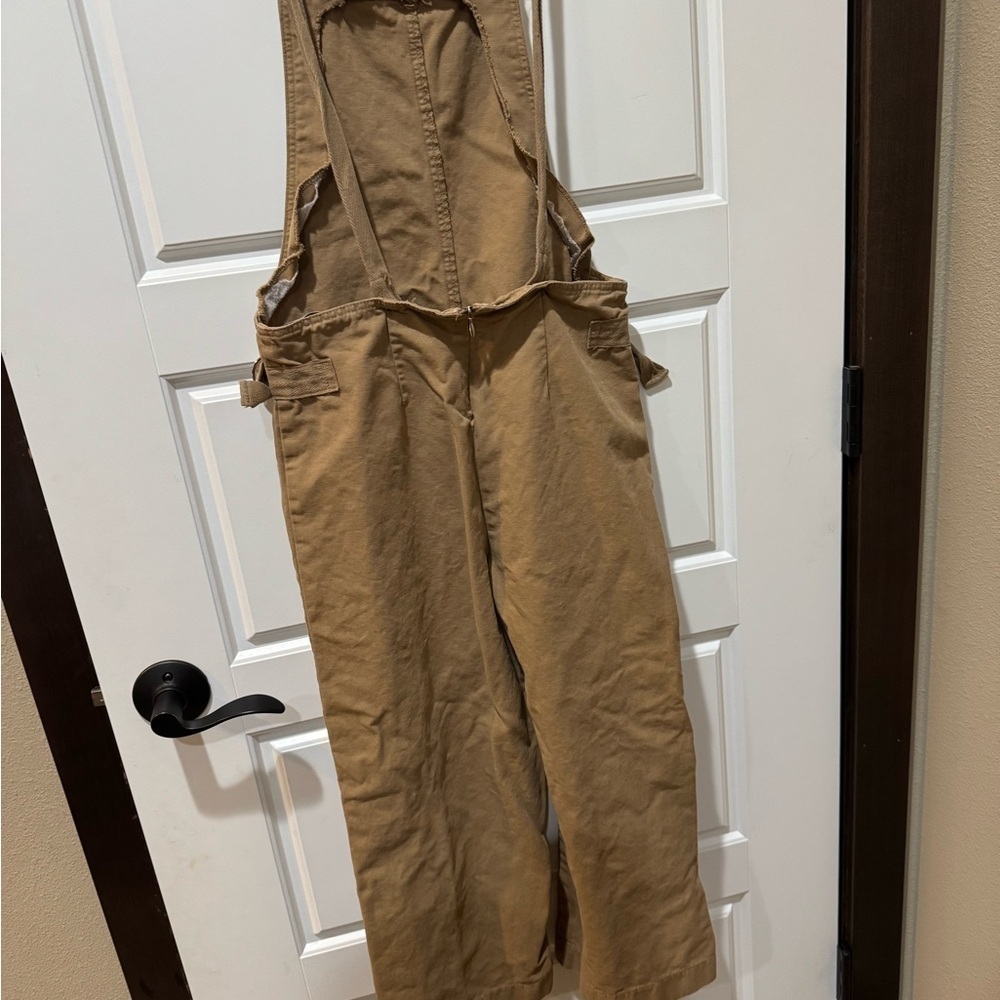 Zara Girls Tan Overalls with Adjustable Straps - Picture 3 of 5